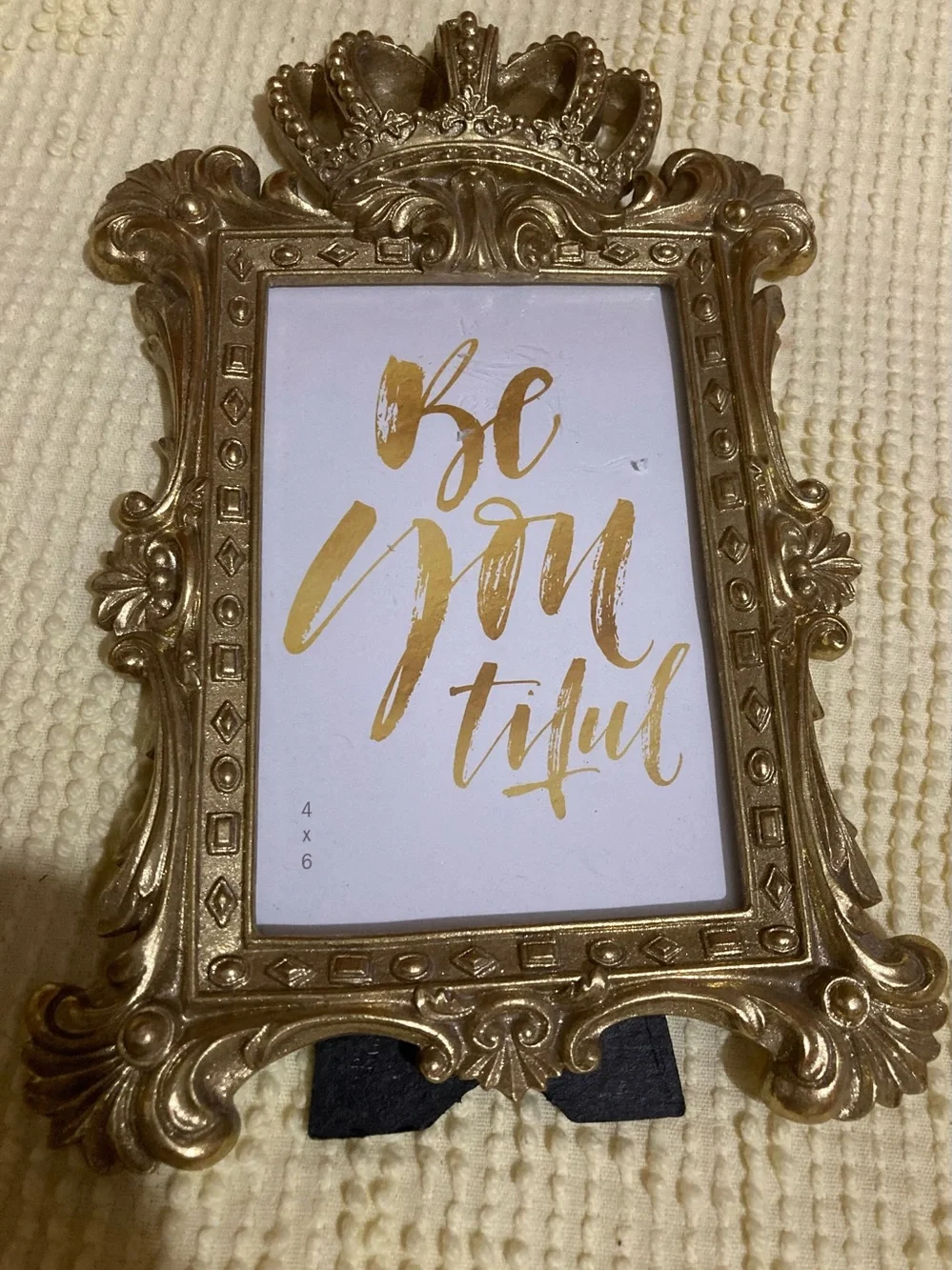 Ornate Gold Crown Frame - 4x6 Decorative Photo Frame